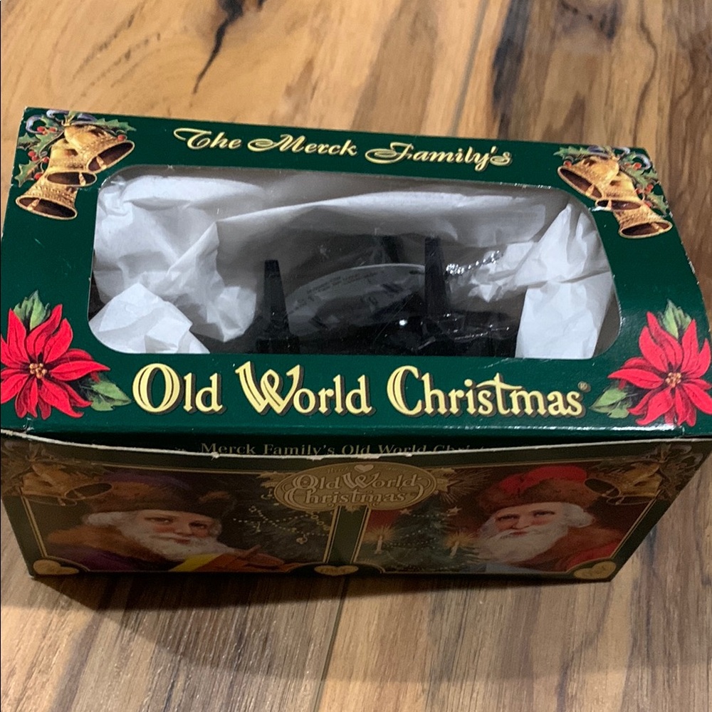 Old World Christmas black ebony look grand piano plastic ornament or miniature